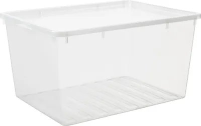 Produktbild von plast team Aufbewahrungsbox BASIC BOX 134,0 Liter transparent