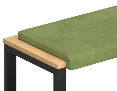 Image de vidaXL Coussin de sol en velours, vert clair, profondeur 35 cm