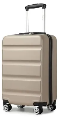 Zdjęcie produktu dla Walizka podróżna - twarda walizka - 65 x 43,5 x 25 cm - lekka - zamykana na zamek TSA - 4 obrotowe kółka - kolor khaki