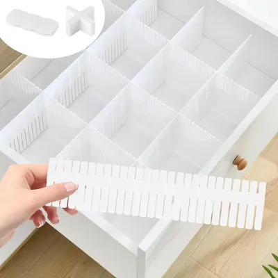 Produktbild von Schubladeneinteiler Schubladentrenner - Verstellbar - PP-Kunststoff - 32 x 7 cm - 24 Stück