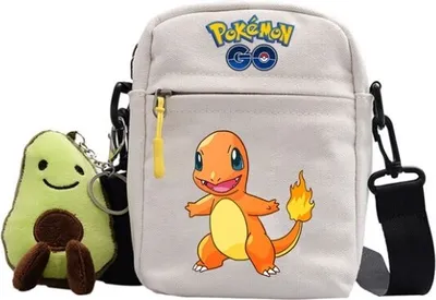 Produktbild von Pokémon Glumanda Tasche mit Anhänger - 18x14x5 cm - Ideal für unterwegs, & stylish