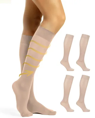 Productafbeelding van BEONTOP door Gambetti kompresiekousen voor dames, 40 den, 2 paar – kniekousen met