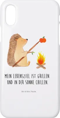 Produktbild von Mr. & Mrs. Panda Iphone 10 Handyhülle Igel Grillen - Weiß - Geschenk, Lustige Sprüche, Hülle, Handy, Ziele, X, Spruch, Sinn Des Lebens, Motivation, Cover