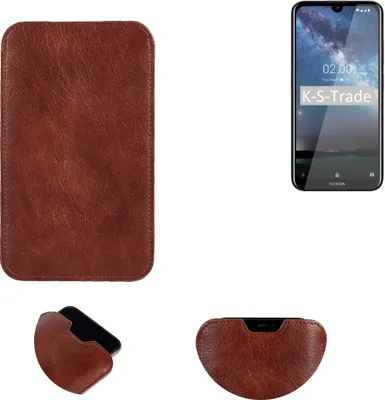 Produktbild von K-S-Trade Schutzhülle Handyhülle kompatibel mit Nokia 2.2 (2019) Handytasche Kunstleder Sleeve in braun