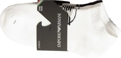 Immagine prodotto di Calze uomo EMPORIO ARMANI 2 paia di calze corte in spugna fantasmino girocaviglia calzini inside articolo 306208 2F300, EU 39/46 - UK 5/12 - USA 6,5/13,5 - CN 28/30, Cotone 84%,Poliammide 14%,Spandex 2%