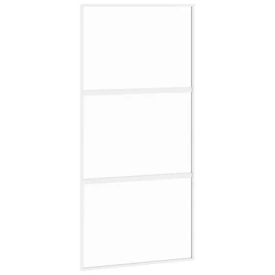 Zdjęcie produktu dla vidaXL Drzwi przesuwne białe 102,5x205 cm szkło hartowane i aluminium