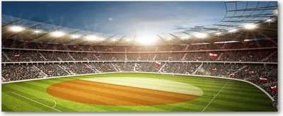 Produktbild von Tulup® Küchenrückwand Spritzschutz aus Glas -125x50 -Spritzschutz auf gehärtetes Glas Deko Sport Stadion Polen
