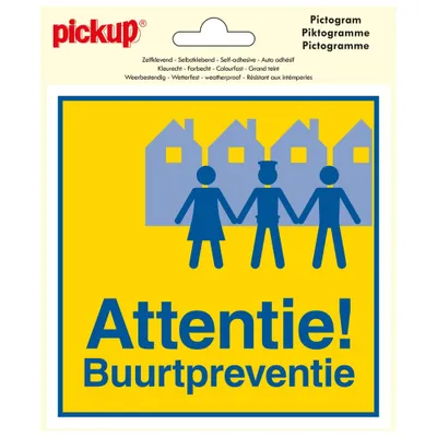 Produktbild von Aufmerksamkeitsaufkleber zur Nachbarschaftsprävention – 150 x 150 mm.