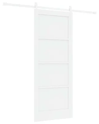 Image de vidaXL Porte coulissante blanche 83 x 202 cm Bois de pin massif