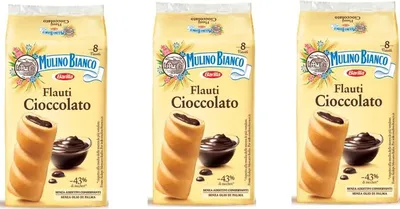 Produktbild von 24x Mulino Bianco Kuchen mit Schokolade Flauti 35g kekse schoko riegel snack