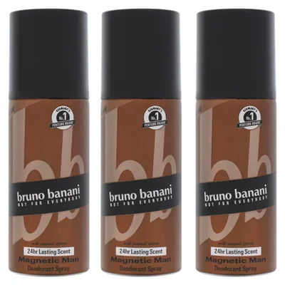Produktbild von 3x Bruno Banani Magnetic Man Deo Bodyspray Körperspray 24h Halt je 150ml