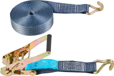 Produktbild von CONNEX Zurrgurt mit Spannratsche und Spitzhaken, 12 m x 50 mm, bis 4.000 kg