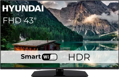 Obrázok produktu pre Hyundai FLM43TS349SMART, 109,2 cm (43"), 1920 x 1080 px, LED, Smart TV, Wi-Fi, Čierna