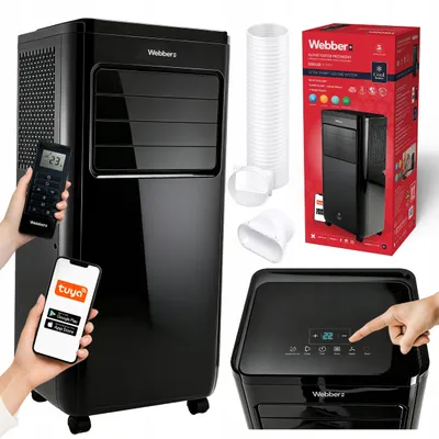 Zdjęcie produktu dla Klimatyzator 3 w 1 Webber o mocy 7000 BTU z Wi-Fi, osuszaczem powietrza i funkcją Swing, pilotem zdalnego sterowania, do pomieszczeń o powierzchni 32 m²