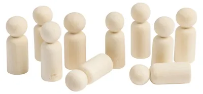 Immagine prodotto di EDUPLAY 370124 Persone di legno piccole Ø 1,6 x 4,2 cm (confezione da 10)