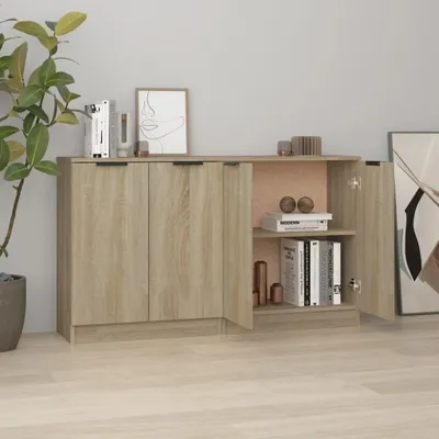 Produktbild von vidaXL Sideboards 2 Stk. Sonoma Eiche 60x30x70 cm Holzwerkstoff