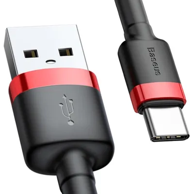 Zdjęcie produktu dla Baseus Cafule, 2 m, USB A, USB C, Czarny, Czerwony