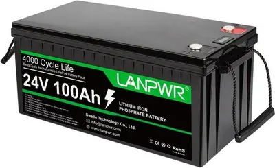 Zdjęcie produktu dla Akumulator litowo-jonowy 24V 100Ah - akumulator LiFePO4 o pojemności 2560 Wh, przeznaczony do zastosowań niezależnych od sieci oraz do kamperów