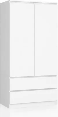 Obrázek produktu pro Šatní skříň s otočnými dveřmi 90cm bílá