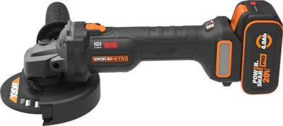 Productafbeelding van WORX 20V accu-haakse slijper met 125 mm schijf voor nauwkeurig zagen