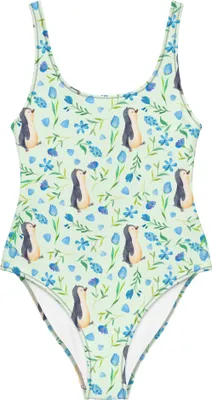 Produktbild von Mr. & Mrs. Panda Damen-Badeanzug Pinguinliebe Design Größe L - Weiß - Geschenk, Bademode, Pinguin, Damen-Einteiler, Pinguine, Badeanzug, Schwimmanzug, Badebekleidung