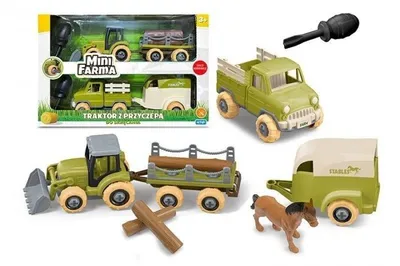 Produktbild von Mini-Ackerschlepper mit Wendeanhänger