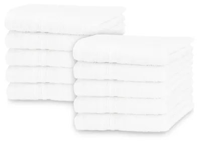 Produktbild von 10er Set Seiftücher 30x30 cm Baumwolle 500 g/qm weiß