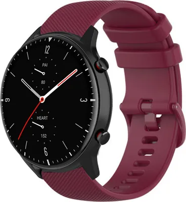 Produktbild von Strap-it Xiaomi Amazfit GTR 2 Luxus-Silikonarmband (Dunkelrot)