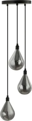 Obrázek produktu pro HOME DELUXE skleněné závěsné svítidlo CELIA kouřově šedé - 3 světla | závěsné svítidlo, skleněné svítidlo, kapkovité svítidlo,