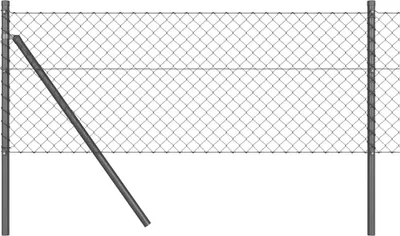 Zdjęcie produktu dla vidaXL System mocowania siatki ogrodzeniowej do podłoża, 25 x 0,6 m, stal pokryta PVC