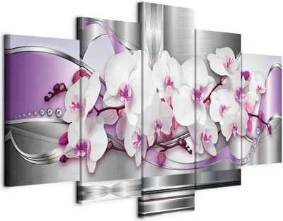 Zdjęcie produktu dla Włoski obraz na płótnie - Orchidea i fantazja 225x112,5 cm Kwiaty 020110-118