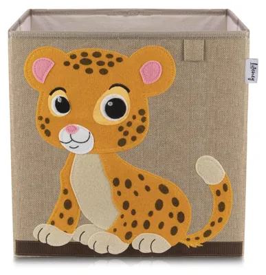 Produktbild von Lifeney Kinder Aufbewahrungsbox I praktische Aufbewahrungsbox für jedes Kinderzimmer I Kinder Spielkiste I Niedliche Spielzeugbox I Korb zur Aufbewahrung von Kinder Spielsachen (Tiger dunkel)