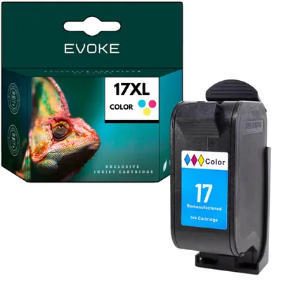 Immagine prodotto di Inchiostri compatibili per stampanti HP 17, modello HP17 C6625A, colori CMY (ciano, magenta, giallo), capacità 39 ml, resa di circa 1110 pagine, compatibili con i modelli: DeskJet 810C, 812C, 825C, 840C, 841C, 842C, 843C, 845C, 916, 920C, 930C, 940, 960, 3820; OfficeJet 5110 V40 V45; PSC 500, 750, 950; Fax 1230