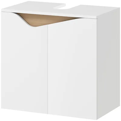 Zdjęcie produktu dla Szafka pod umywalkę HOMCOM, szafka łazienkowa, biała, 60 x 35 x 57,9 cm