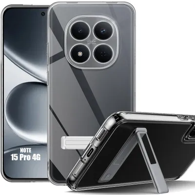 Image de Coque Support pour Xiaomi Redmi Note 15 Pro 4G, Protection Antichoc Transparent