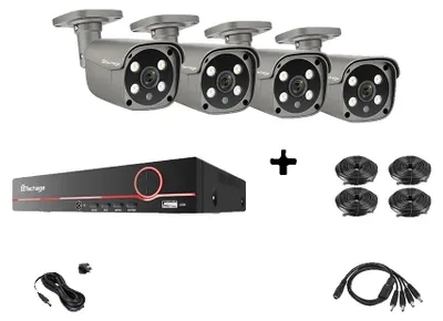 Immagine prodotto di Sistema di videosorveglianza, 8 canali POE, riconoscimento delle persone tramite IA, Nessuno