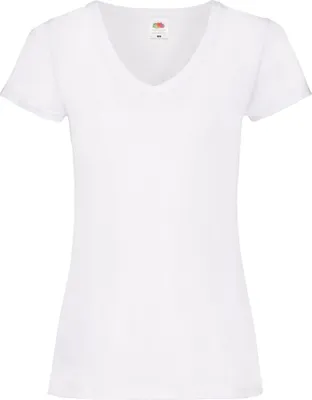 Produktbild von Fruit of the Loom - Tričko s výstrihom do V pre ženy PC5764 (L) (Biela)