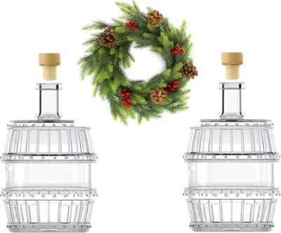 Produktbild von 2x 500ml Weihnachtsflaschen Schnapsflaschen Weihnachtsgeschirr Likörflaschen