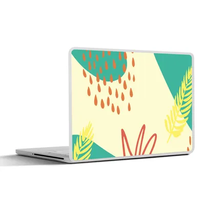 Produktbild von MuchoWow® Laptop Aufkleber Sticker Cover Sommer - Blätter - Pastell 31x22.5 cm - Laptop-Deko