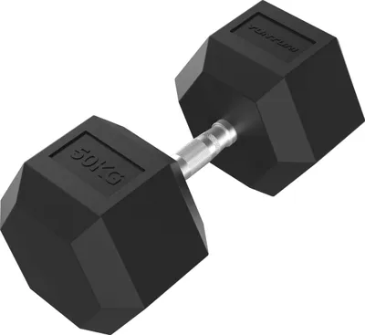 Produktbild von Tunturi Platinum Hexa Kurzhantel - Gummi - 1x 50kg - Schwarz