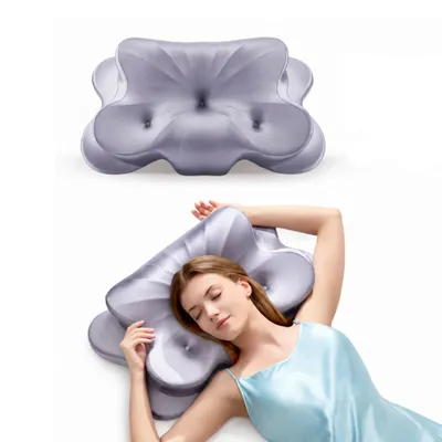 Produktbild von NicePlus Nackenstützkissen, 13,4/8,3 cm, Memory Foam, Eisseiden-Bezug