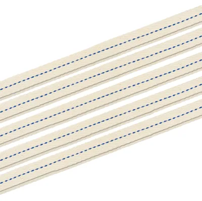 Baumwoll-Lampendocht 10 Stück, 12 cm, 10 mm flach