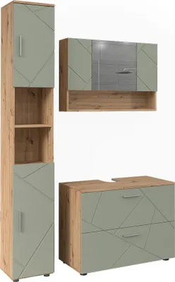 Produktbild von Badmöbel-Set Vicco Irma Salbeigrün 3 Teile, Model 59137