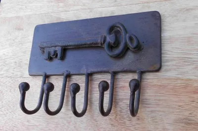 Produktbild von Schlüsselleiste Hakenleiste Wandhaken, Handtuchhaken, Eisen braun