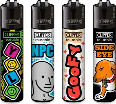 Produktbild von Clipper Reibrad Feuerzeuge Jugendwort #8, 4 Stück