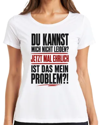Zdjęcie produktu dla "Czy to mój problem? Szczerze mówiąc. Humorystyczny napis. Provokacyjna koszulka damska, biała, rozmiar 3XL."