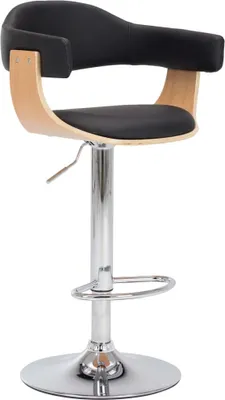 Produktbild von vidaXL Barhocker 2 Stk. Schwarz Bugholz und Kunstleder