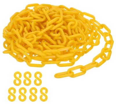 Kunststoffkette 5 m, 7 Haken, Sicherheitsbarriere, Personenlenkung