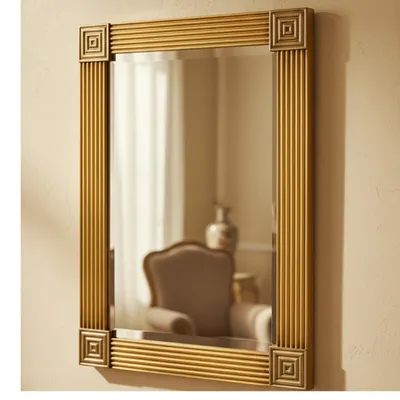Immagine prodotto di MO.WA Specchio Specchio da parete stile impero classico con cornice in legno cm. 65x85 Foglia oro e argento antico. Prodotto in Italia.