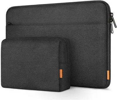 Productafbeelding van Laptop-tas met accessoirevak – Beschermende laptophoes – Met opbergvak voor kabels en accessoires – Geschikt voor verschillende laptops en notebooks